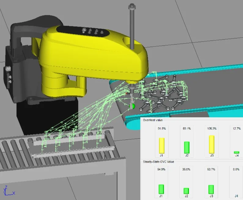 Miniatura projektu optymalizacji robota FANUC SR-12iA
