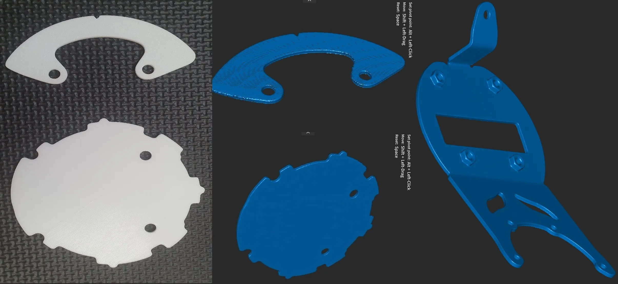 Model ze skanera 3D i prototyp wykonany drukiem 3D